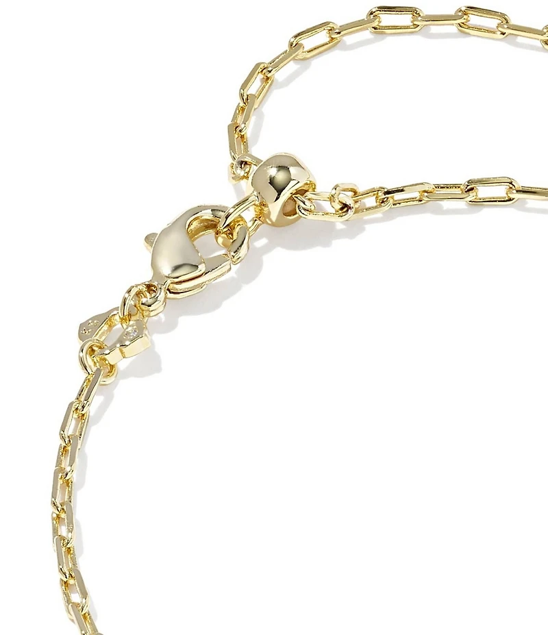 Kendra Scott Abbie Medallion Delicate Chain Line Bracelet