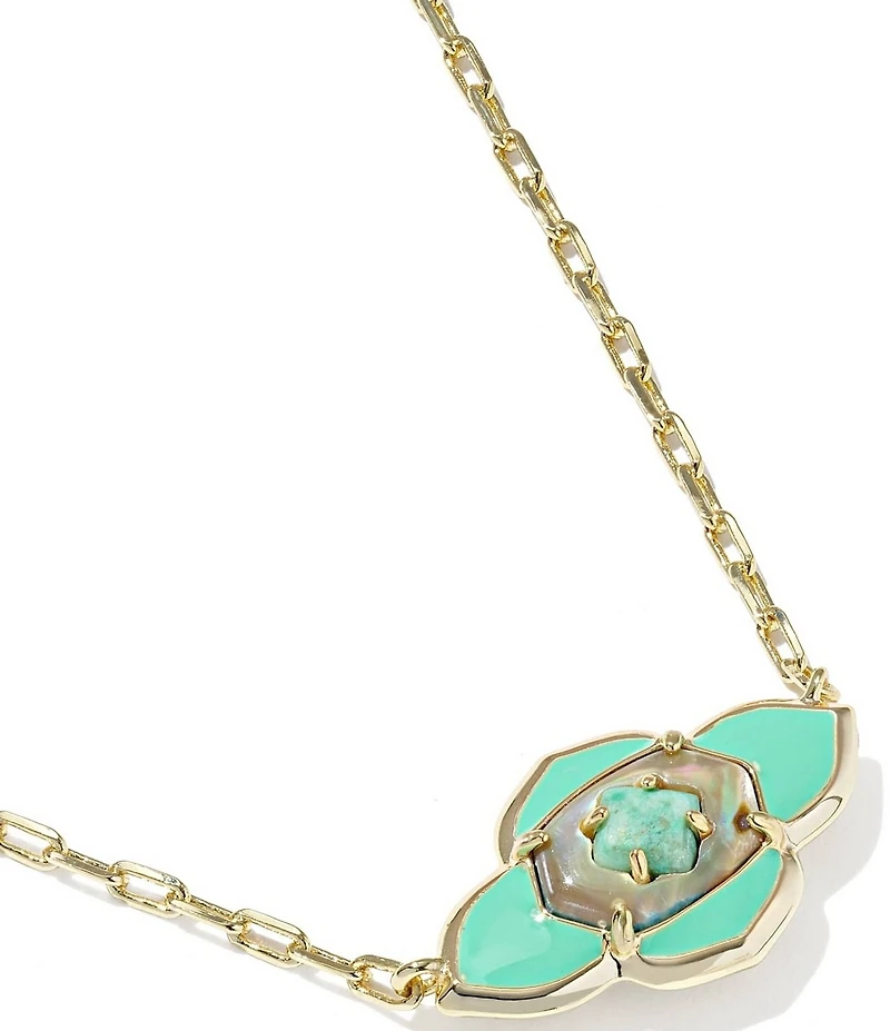 Kendra Scott Abbie Medallion Short Pendant Necklace