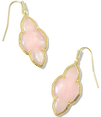 Kendra Scott Abbie Rose Quartz Drop Earrings