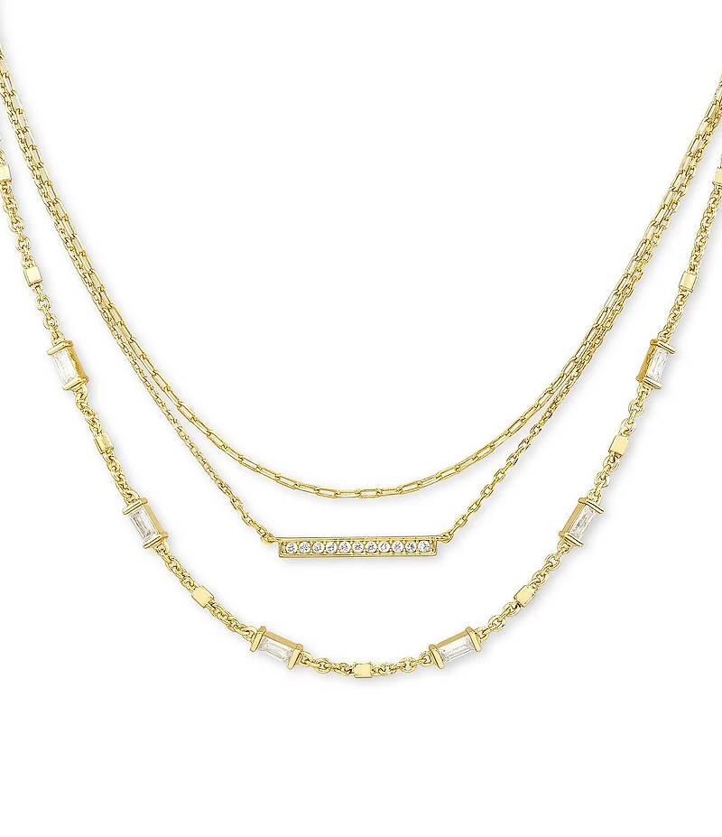 Kendra Scott Addison Triple Strand Chain Necklace