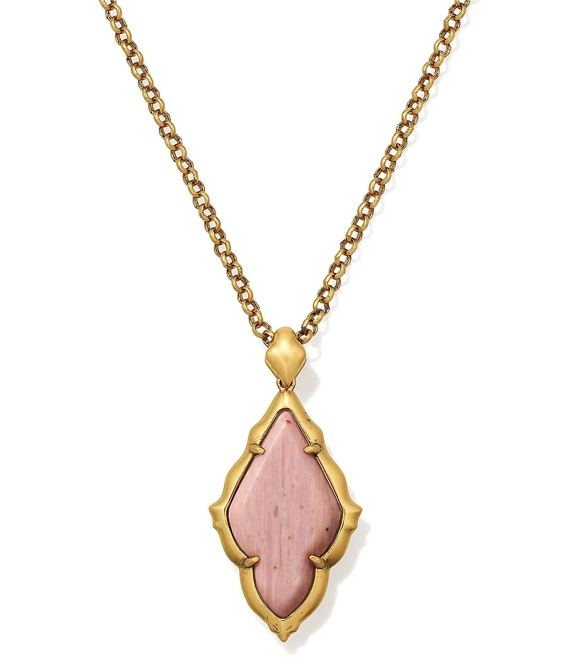Kendra Scott Adeline Scallop Frame Long Pendant Necklace