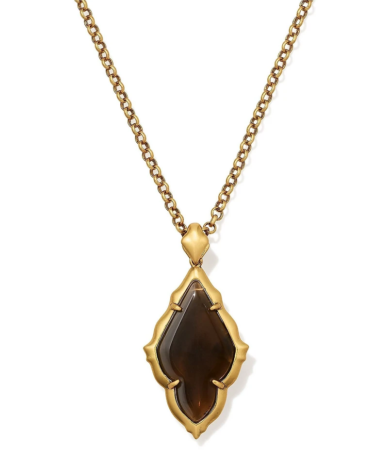 Kendra Scott Adeline Scallop Frame Long Pendant Necklace