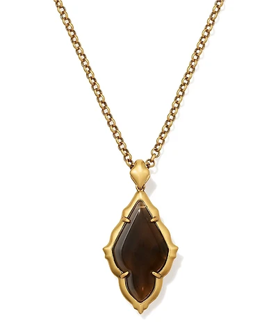 Kendra Scott Adeline Scallop Frame Long Pendant Necklace
