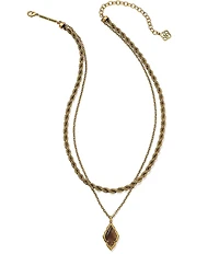 Kendra Scott Adeline Scallop Frame Short Multi Strand Necklace