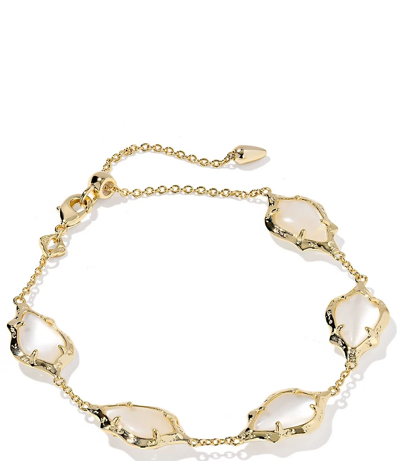 Kendra Scott Adriana Scallop Frame Delicate Chain Line Bracelet