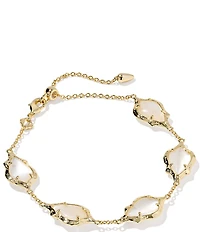 Kendra Scott Adriana Scallop Frame Delicate Chain Line Bracelet