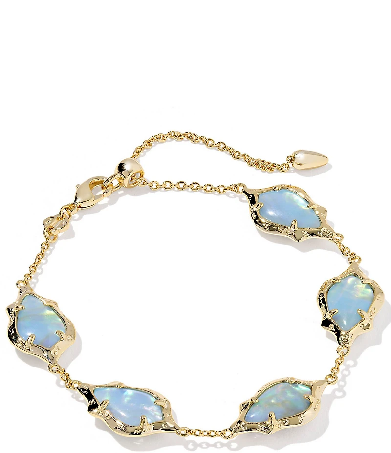 Kendra Scott Adriana Scallop Frame Delicate Chain Line Bracelet