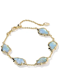 Kendra Scott Adriana Scallop Frame Delicate Chain Line Bracelet