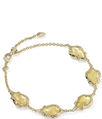 Kendra Scott Adriana Scallop Frame Delicate Chain Line Bracelet