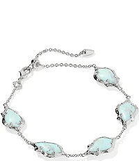 Kendra Scott Adriana Scallop Frame Delicate Chain Line Bracelet