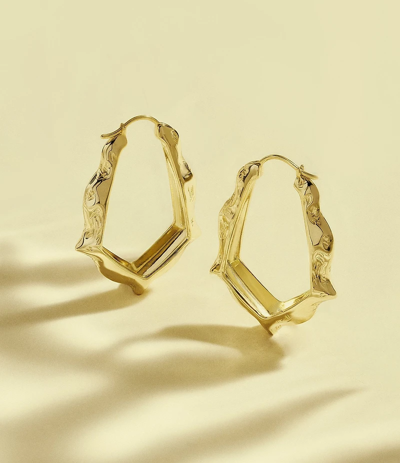 Kendra Scott Adriana Scallop Frame Hoop Earrings