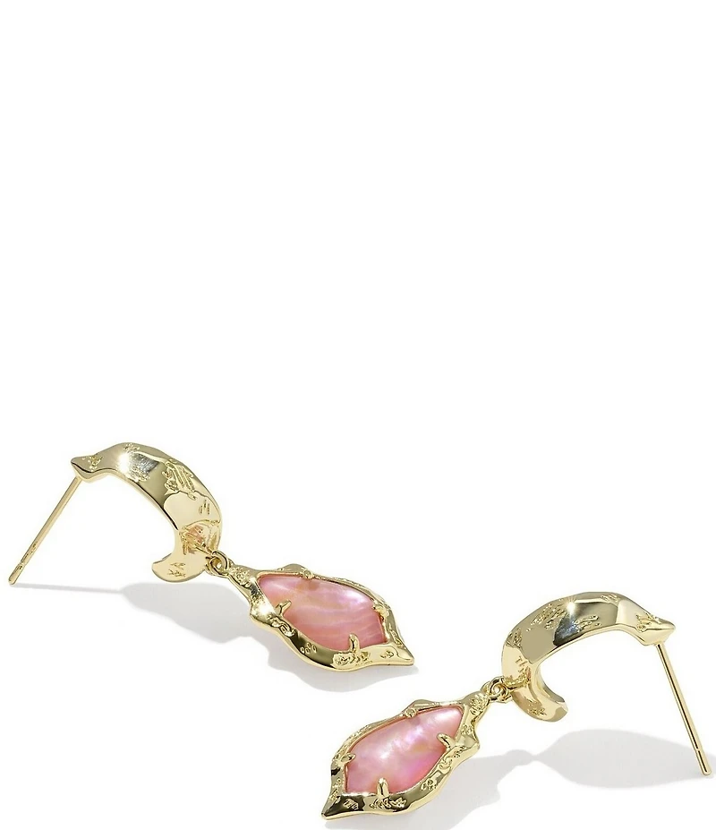 Kendra Scott Adriana Scallop Frame Huggie Hoop Earrings