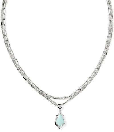 Kendra Scott Adriana Scallop Frame Short Multi Strand Necklace