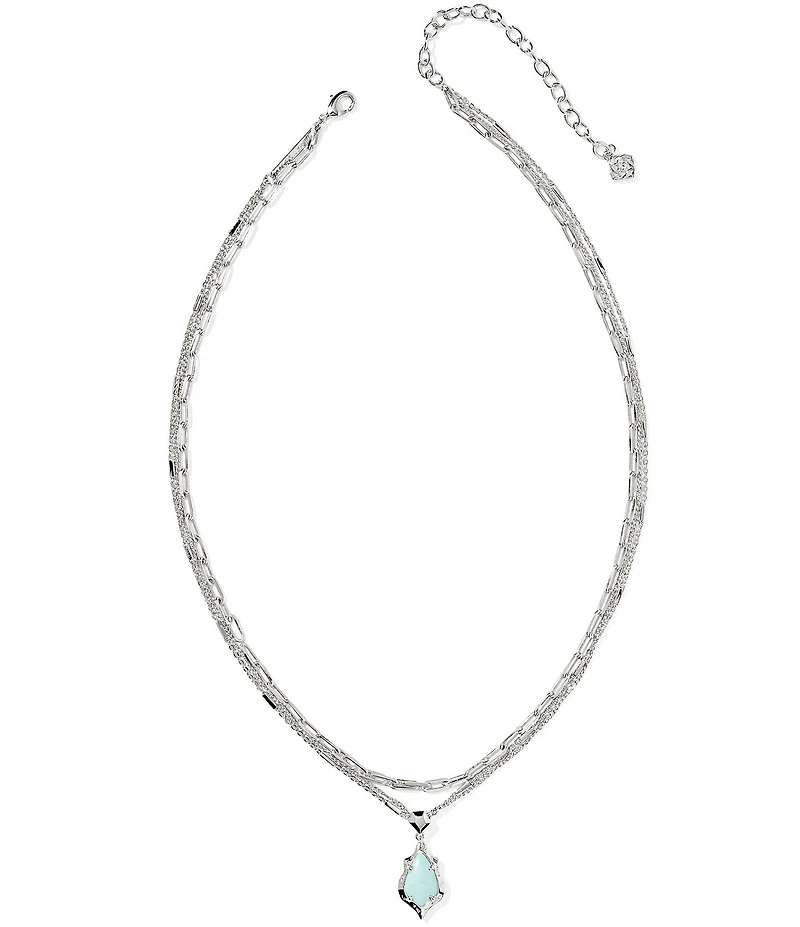 Kendra Scott Adriana Scallop Frame Short Multi Strand Necklace