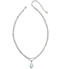 Kendra Scott Adriana Scallop Frame Short Multi Strand Necklace