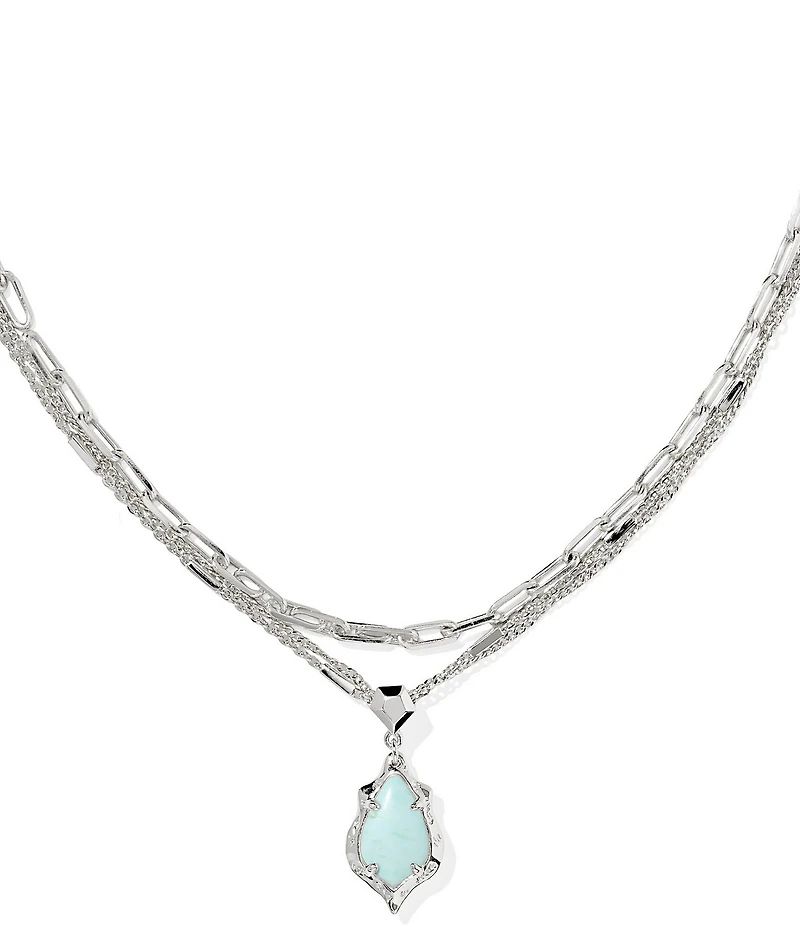 Kendra Scott Adriana Scallop Frame Short Multi Strand Necklace