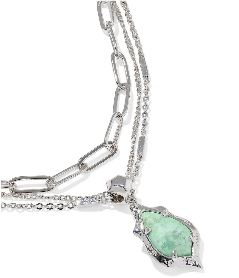 Kendra Scott Adriana Scallop Frame Short Multi Strand Necklace