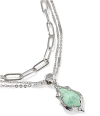 Kendra Scott Adriana Scallop Frame Short Multi Strand Necklace