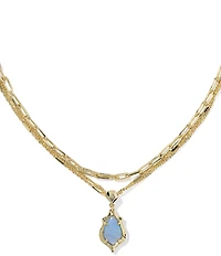 Kendra Scott Adriana Scallop Frame Short Multi Strand Necklace