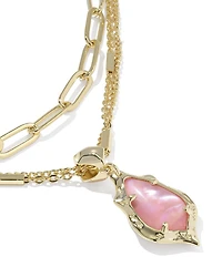 Kendra Scott Adriana Scallop Frame Short Multi Strand Necklace