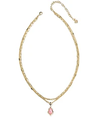 Kendra Scott Adriana Scallop Frame Short Multi Strand Necklace