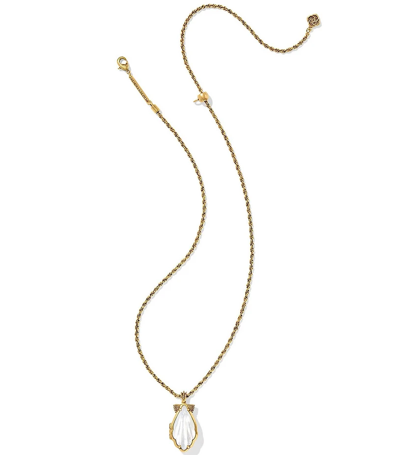 Kendra Scott Alexa Shell Locket Short Pendant Necklace