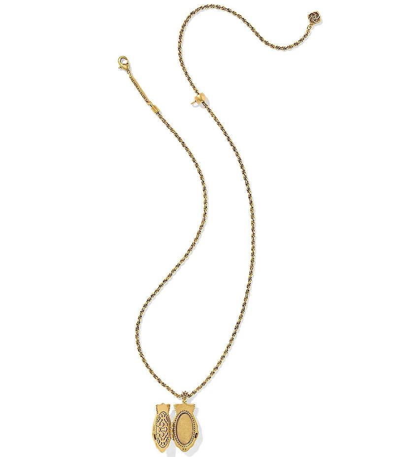 Kendra Scott Alexa Shell Locket Short Pendant Necklace