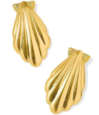 Kendra Scott Alexa Shell Metal Statement Drop Earrings