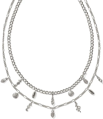 Kendra Scott Alexa Shell Chain Short Multi Strand Necklace