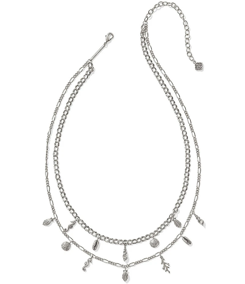 Kendra Scott Alexa Shell Chain Short Multi Strand Necklace