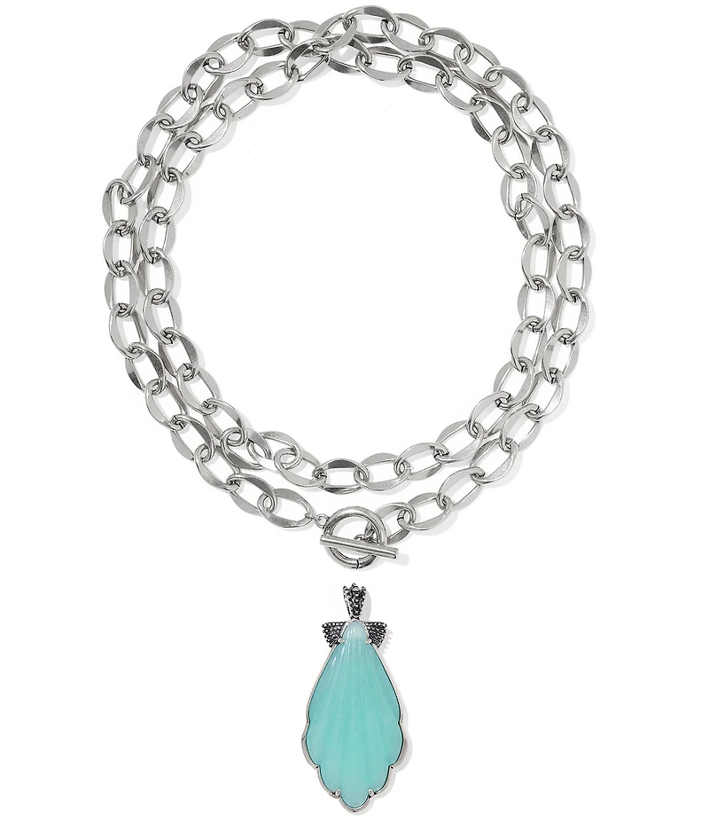 Kendra Scott Alexa Shell Reversible Pendant Convertible Chain Necklace