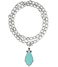 Kendra Scott Alexa Shell Reversible Pendant Convertible Chain Necklace