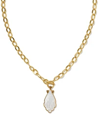 Kendra Scott Alexa Shell Reversible Pendant Convertible Chain Necklace
