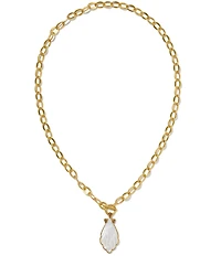 Kendra Scott Alexa Shell Reversible Pendant Convertible Chain Necklace