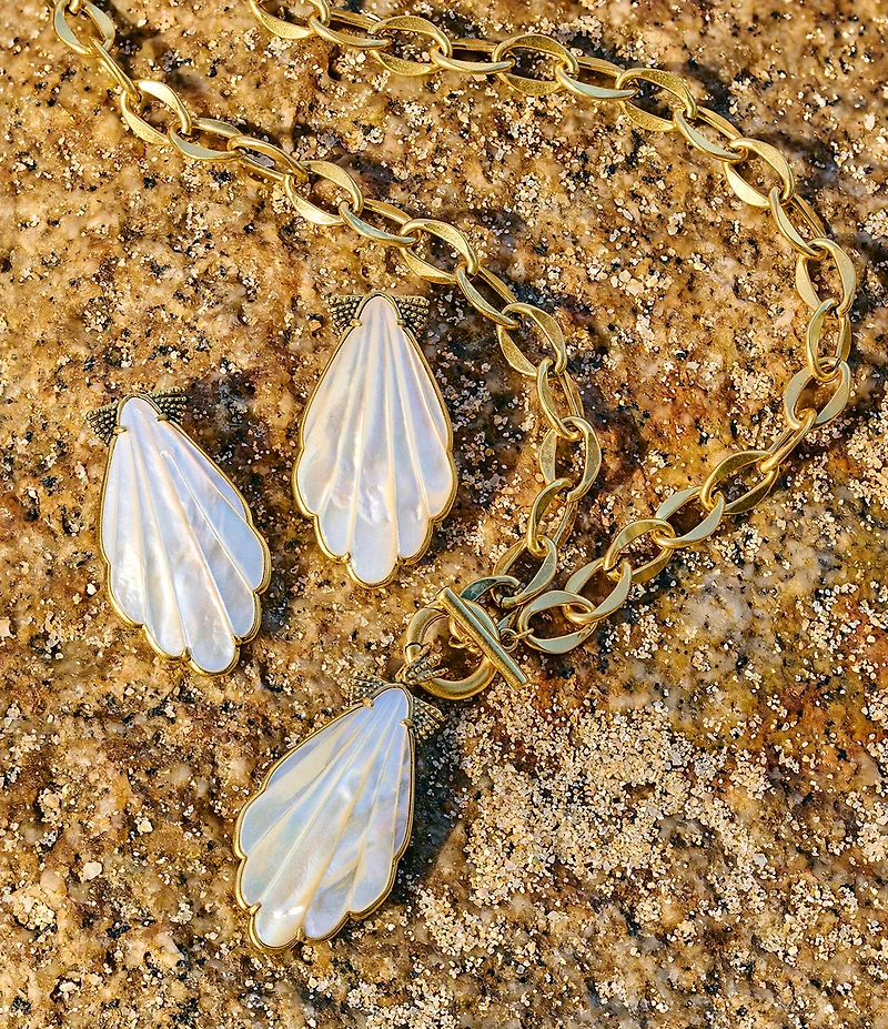 Kendra Scott Alexa Shell Statement Drop Earrings