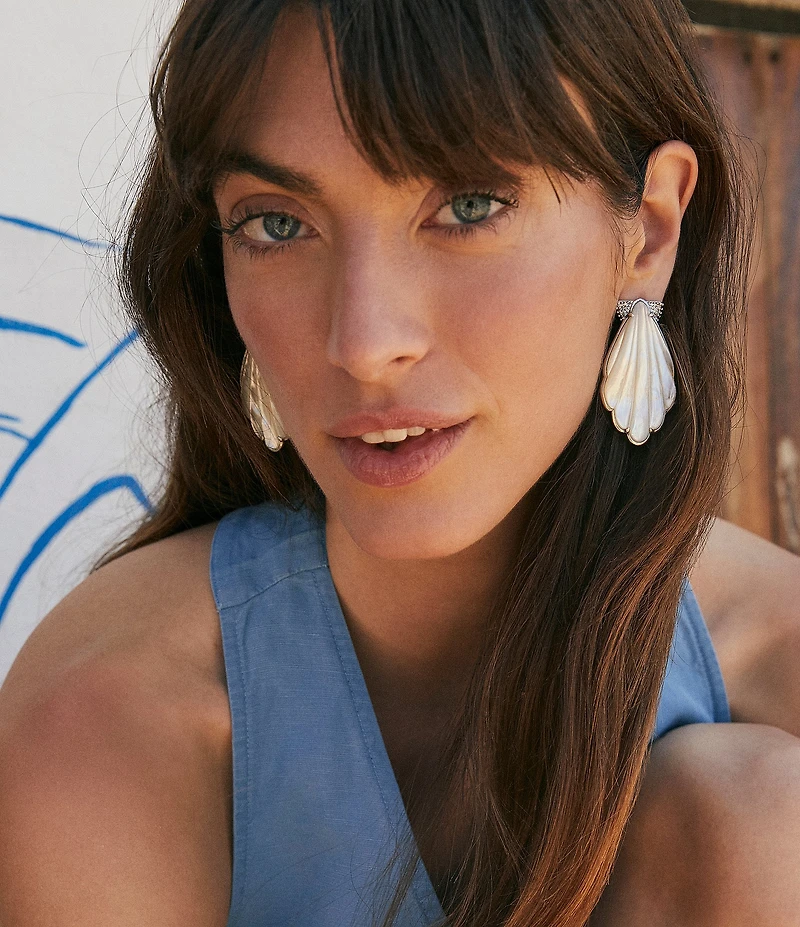 Kendra Scott Alexa Shell Statement Drop Earrings