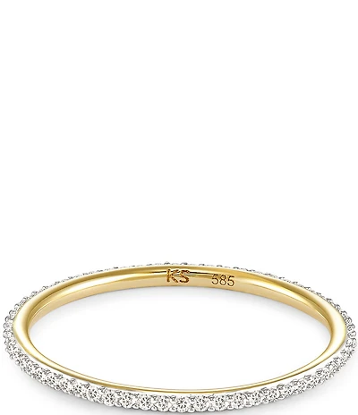 Kendra Scott Angelina 14k Yellow Gold Crystal Band Ring