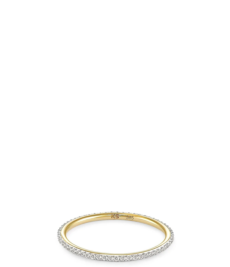 Kendra Scott Angelina 14k Yellow Gold Crystal Band Ring