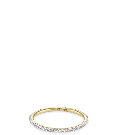 Kendra Scott Angelina 14k Yellow Gold Crystal Band Ring