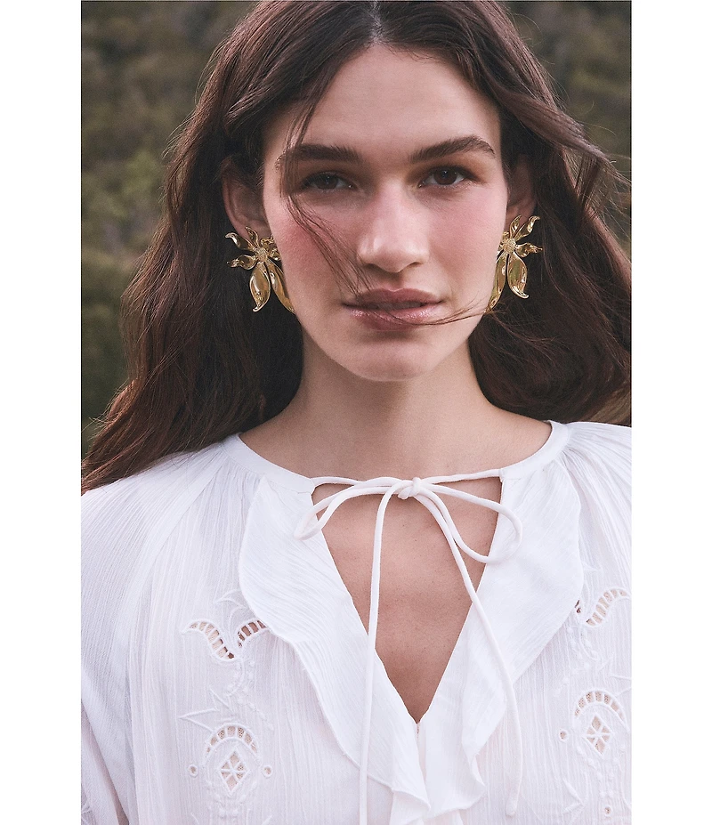 Kendra Scott Anya Flower Statement Drop Earrings