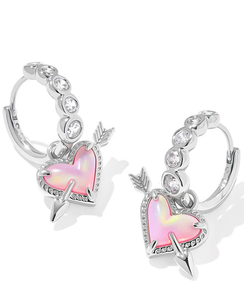 Kendra Scott Ari Heart Arrow Huggie Hoop Drop Earrings