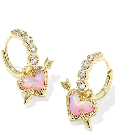Kendra Scott Ari Heart Arrow Huggie Hoop Drop Earrings