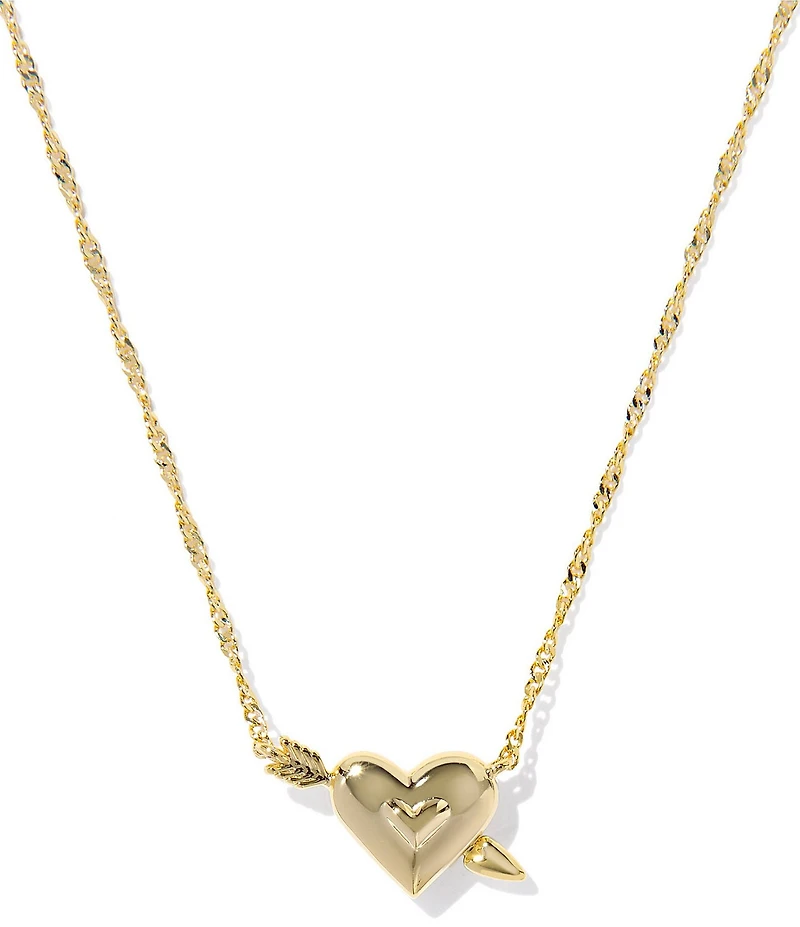 Kendra Scott Ari Heart Arrow Short Pendant Necklace