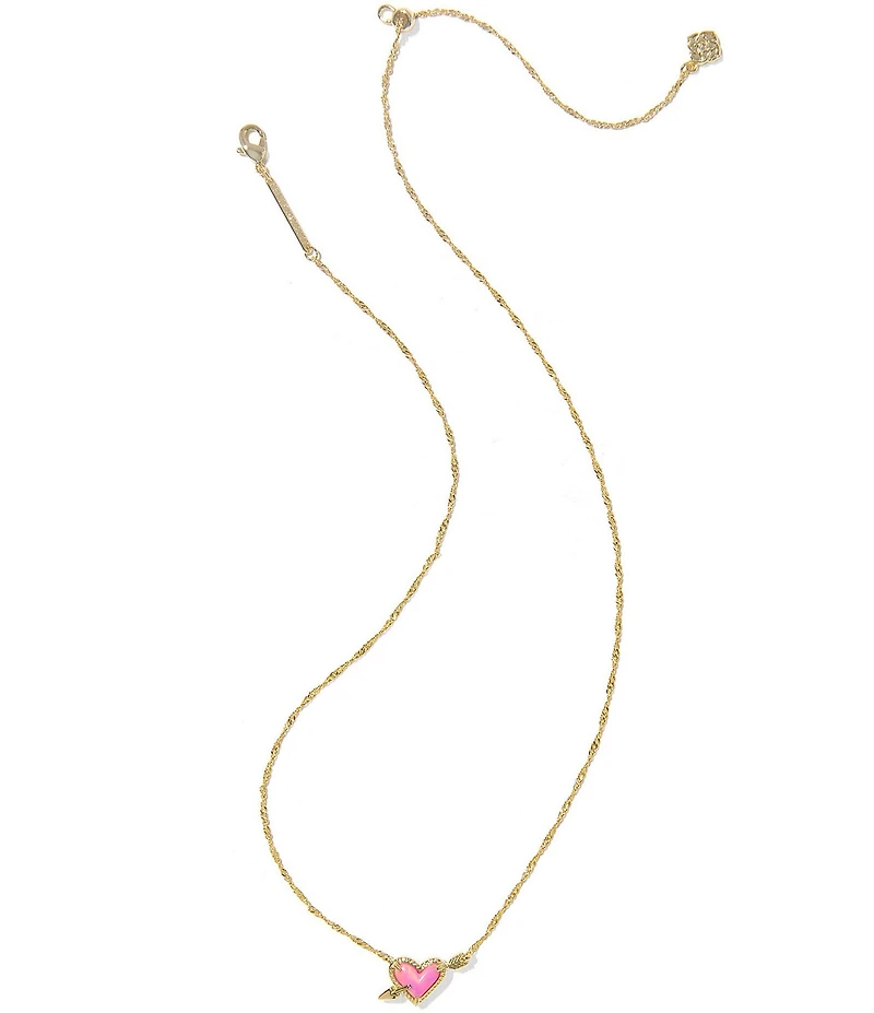 Kendra Scott Ari Heart Arrow Short Pendant Necklace