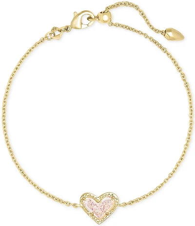 Kendra Scott Ari Heart Drusy Gold Chain Bracelet