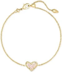 Kendra Scott Ari Heart Drusy Gold Chain Bracelet