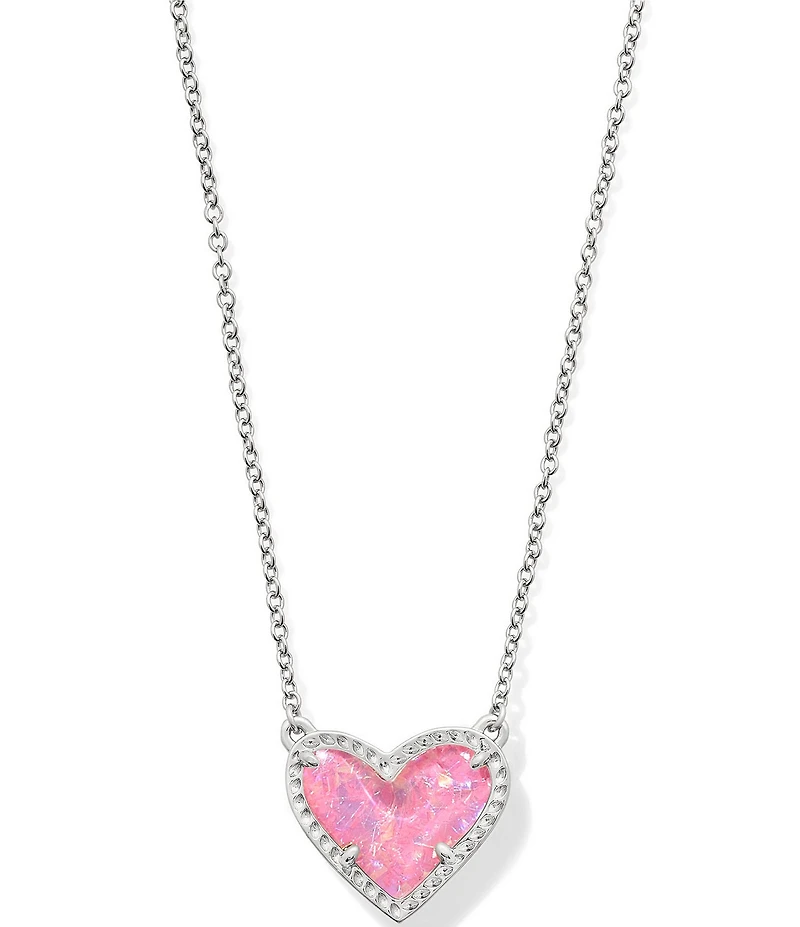 Kendra Scott Ari Heart Silver Short Pendant Necklace