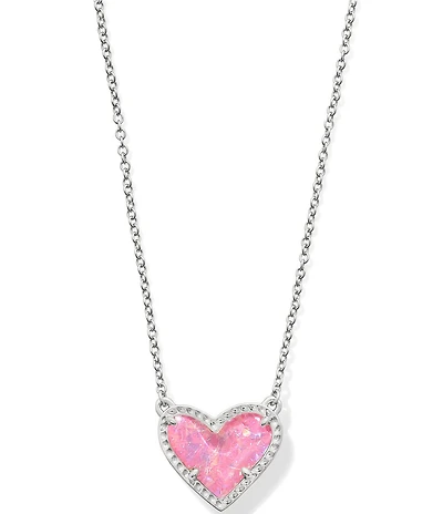 Kendra Scott Ari Heart Silver Short Pendant Necklace