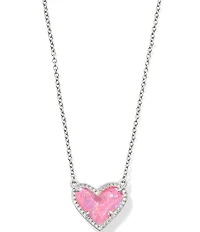 Kendra Scott Ari Heart Silver Short Pendant Necklace