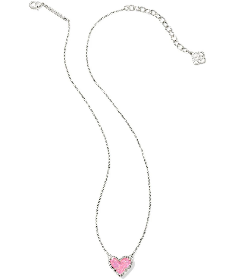 Kendra Scott Ari Heart Silver Short Pendant Necklace